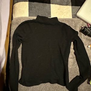 womens black long sleeve turtleneck top